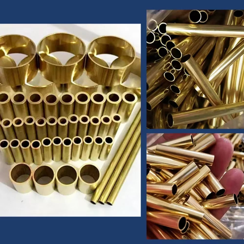 Brass Pipe 0.25Mm Wall Thickness 1-12.5Mm OD Brass Tube 300 500Mm Length Straight Tubing Copper Tube Thin-Walled Small Diameter
