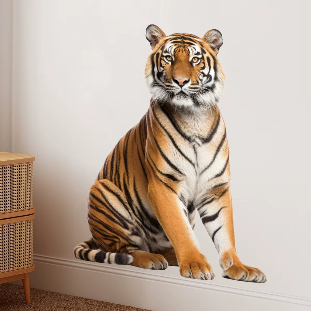 Realistic Lion Wolf Tiger Wall Stickers for Kids Room Background Home Decor Living Room Kids Room Bedroom Decoration Wall Decals