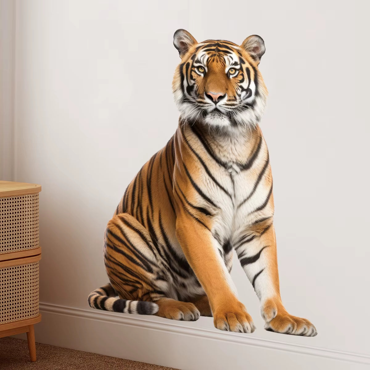 Realistic Lion Wolf Tiger Wall Stickers for Kids Room Background Home Decor Living Room Kids Room Bedroom Decoration Wall Decals