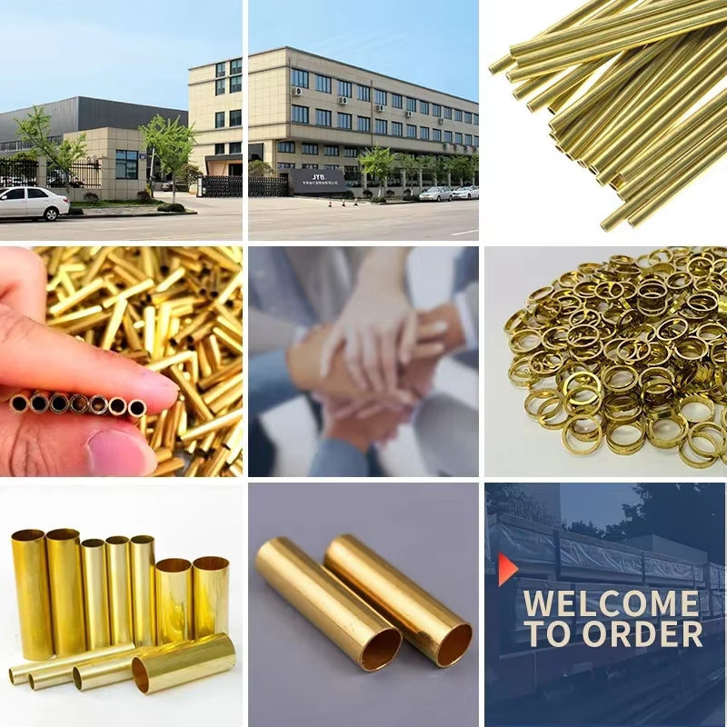 Brass Pipe 0.25Mm Wall Thickness 1-12.5Mm OD Brass Tube 300 500Mm Length Straight Tubing Copper Tube Thin-Walled Small Diameter