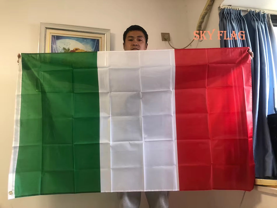 SKY FLAG ITALY Flag 90X150Cm Hanging Polyester Green White Red Italy Italian Flag for Festival Home Decoration