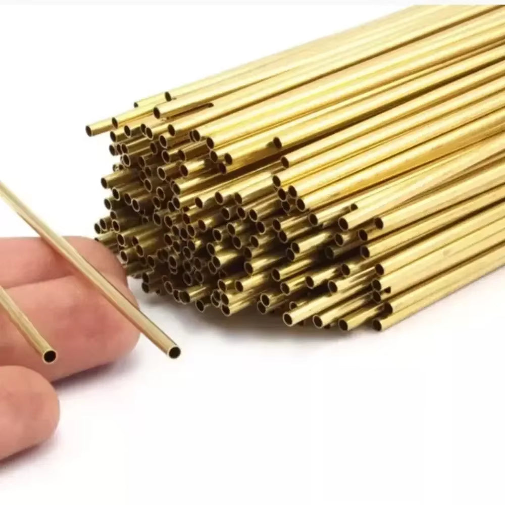 Brass Pipe 0.25Mm Wall Thickness 1-12.5Mm OD Brass Tube 300 500Mm Length Straight Tubing Copper Tube Thin-Walled Small Diameter