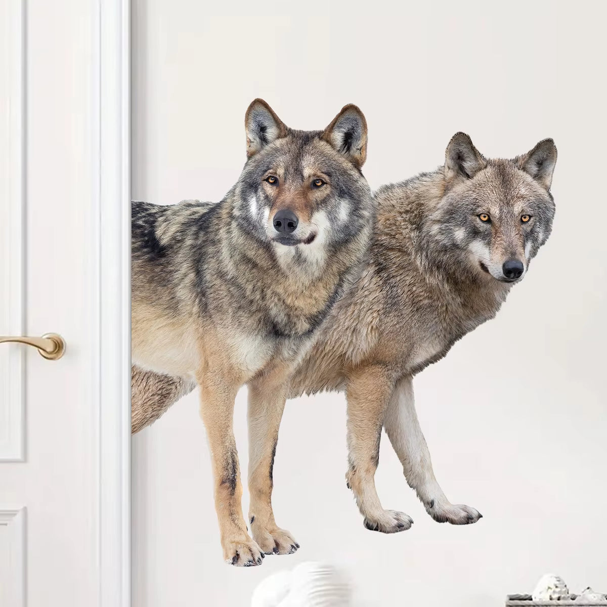 Realistic Lion Wolf Tiger Wall Stickers for Kids Room Background Home Decor Living Room Kids Room Bedroom Decoration Wall Decals