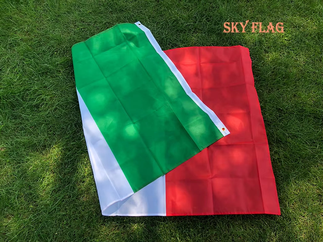 SKY FLAG ITALY Flag 90X150Cm Hanging Polyester Green White Red Italy Italian Flag for Festival Home Decoration