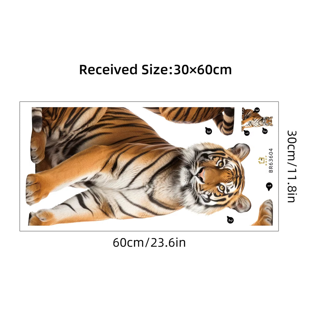 Realistic Lion Wolf Tiger Wall Stickers for Kids Room Background Home Decor Living Room Kids Room Bedroom Decoration Wall Decals
